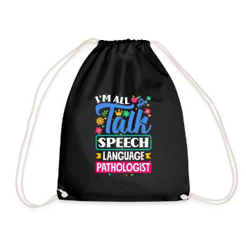 Speech Language Pathologist Speech Therapist Im - Turnbeutel - Schwarz - Vorne
