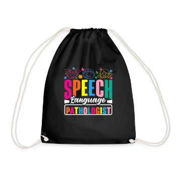 Speech Language Pathologist Pathology Speech - Turnbeutel - Schwarz - Vorne