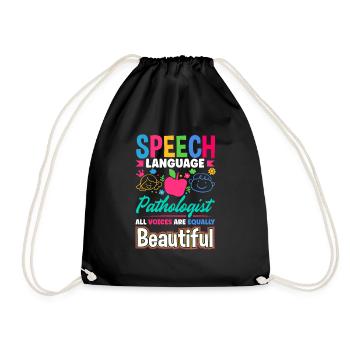 Speech Language Pathologist Pathology Speech - Turnbeutel - Schwarz - Vorne