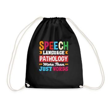 Speech Language Pathologist Speech Therapist - Turnbeutel - Schwarz - Vorne
