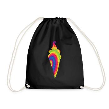 Cône de teinture de cravate à la crème glacée - Sac de sport léger - noir - Devant