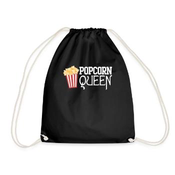 Popcorn Queen - Drawstring Bag - black - Front