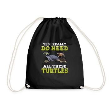 Oui, j’ai vraiment besoin de toutes ces tortues Turtle Love - Sac de sport léger - noir - Devant