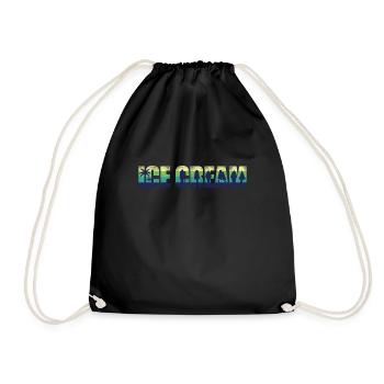Crème glacée Retro Vintage Cone - Sac de sport léger - noir - Devant