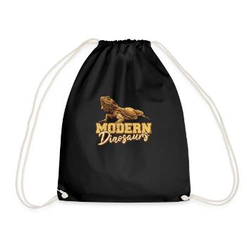 Modern Dinosaurs Bearded Dragon Lovers Beardie Lov - Drawstring Bag - black - Front