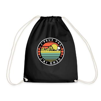 J'peux pas j'ai GR20 - Sac de sport léger - noir - Devant