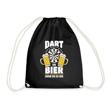 Darts And Beer Why I Am Here - Drawstring Bag - black - Front