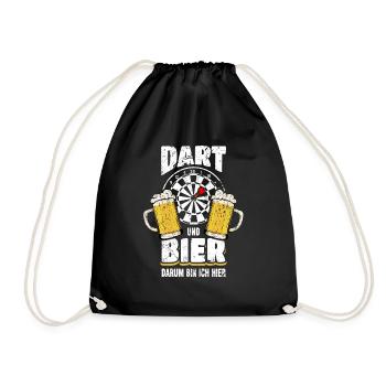 Darts And Beer Why I Am Here - Drawstring Bag - black - Front