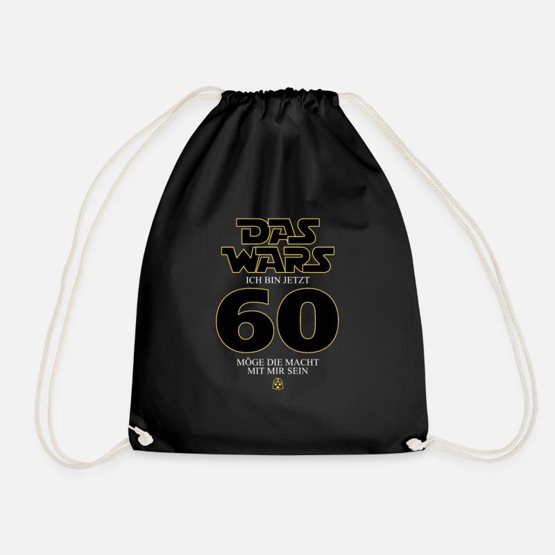 Das wars Ich bin jetzt 60 Jahre Geburtstag - Turnbeutel - Schwarz