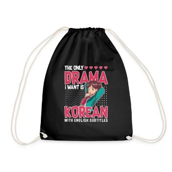 Design pop coréen pour un fan de mode K-Pop - Sac de sport léger - noir - Devant