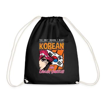 Design pop coréen pour un fan de mode K-Pop - Sac de sport léger - noir - Devant