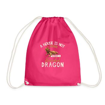 Une maison n’est pas une maison sans un dragon barbu Bea - Sac de sport léger - fuchsia - Devant