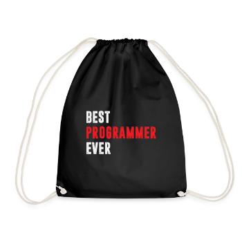 Meilleur programmeur de tous les temps Funny Coder Quote - Sac de sport léger - noir - Devant