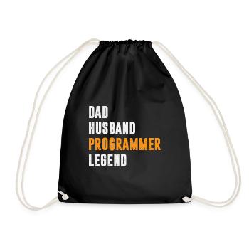 Dad Husband Programmer Legend Coder Coding - Turnbeutel - Schwarz - Vorne