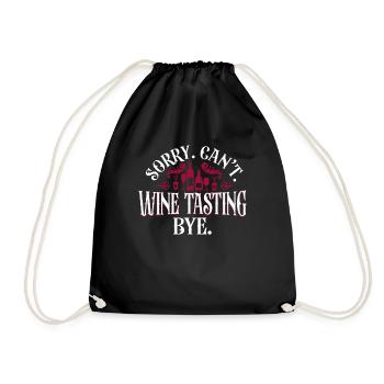 Sommelier Wine Drinking Tasting - Turnbeutel - Schwarz - Vorne