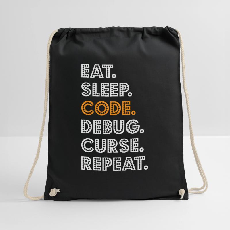 Eat Sleep Code Debug Curse Répéter Programmeur Coder Sac de sport léger