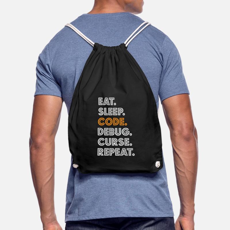 Eat Sleep Code Debug Curse Répéter Programmeur Coder Sac de sport léger