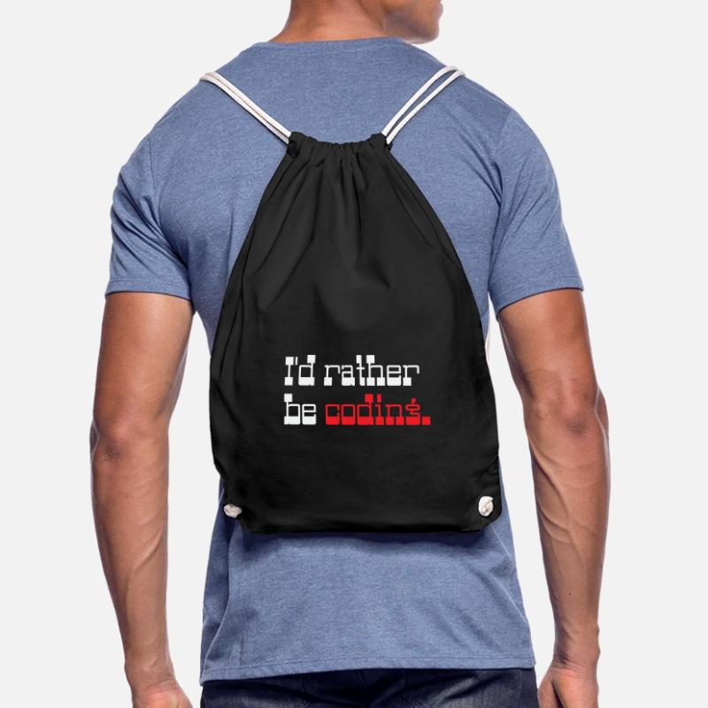 I'd rather be coding Programmer Coder Turnbeutel