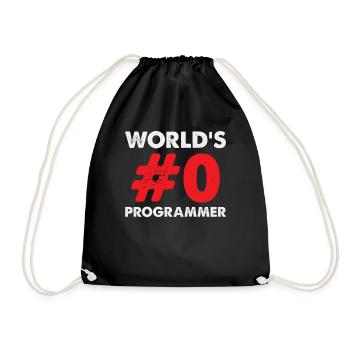 Worlds 0 Programmeur Citation Devloper - Sac de sport léger - noir - Devant