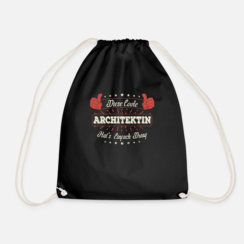 Diese Coole Architektin Geschenk Kollegen Spruch - Turnbeutel - Schwarz