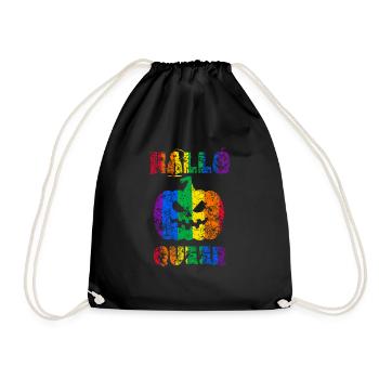 Hallo Queer Halloween Pride - Drawstring Bag - black - Front