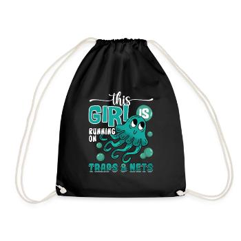 Marine Science Design for an Ocean Student - Drawstring Bag - black - Front