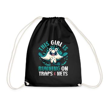 Marine Science Design for an Ocean Student - Drawstring Bag - black - Front