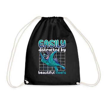 Marine Science Design for an Ocean Student - Drawstring Bag - black - Front