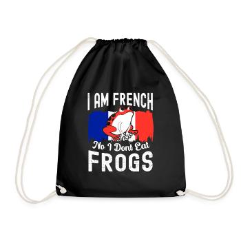 France Gift Paris French French Monaco - Drawstring Bag - black - Front