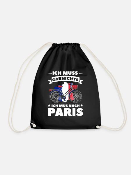 France - Drawstring Bag - black
