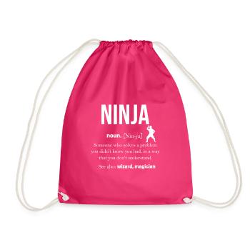 Ninja - Turnbeutel - Fuchsia - Vorne