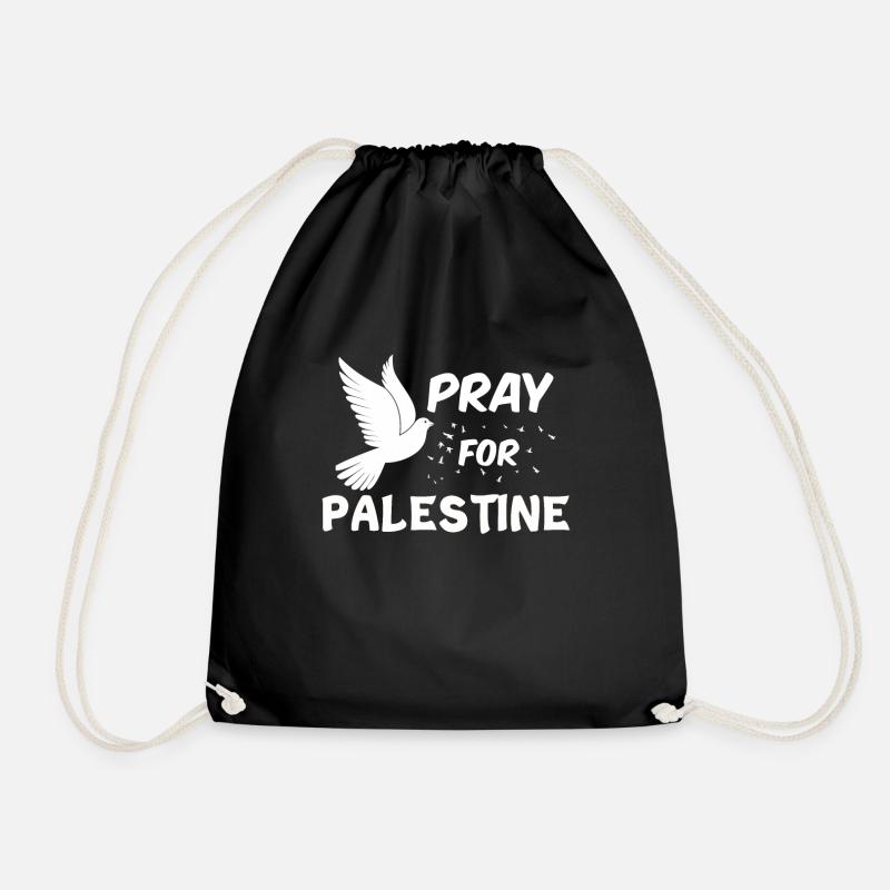 Palestine - Drawstring Bag - black