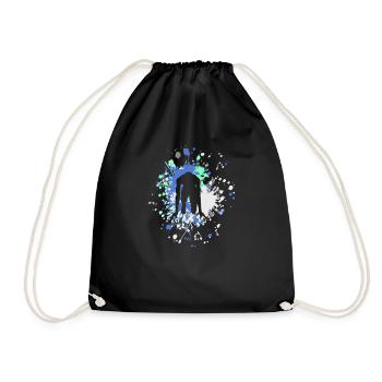 Athletic Track And Field Ready To Run Color Splash - Drawstring Bag - black - Front