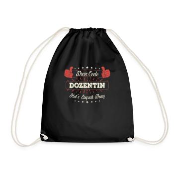 Diese Coole Dozentin Geschenk Kollegen Spruch - Turnbeutel - Schwarz - Vorne