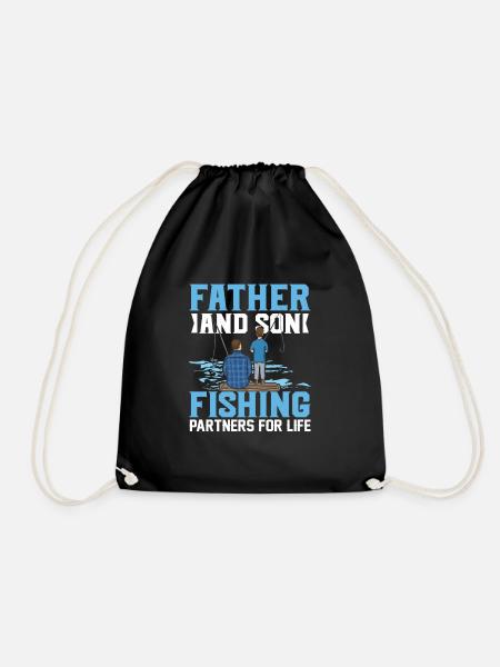 Father And Son Fishing Partners For Life Dad Angl - Turnbeutel - Schwarz
