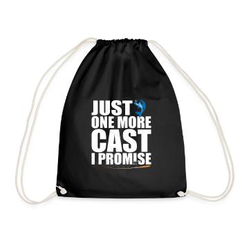 Just One More Cast I Promise Angler Fishing - Drawstring Bag - black - Front