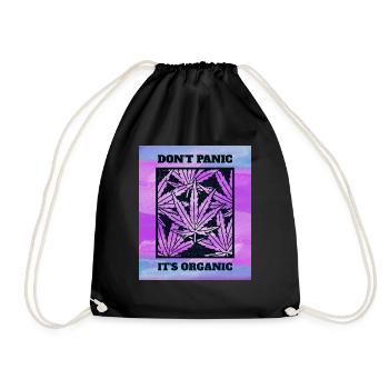 Don´t Panic It´s Organic - Turnbeutel - Schwarz - Vorne