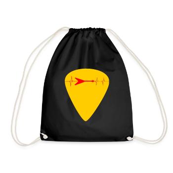 rythme cardiaque battement cœur guitare - Sac de sport léger - noir - Devant