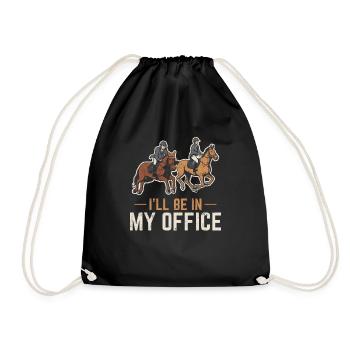Je serai dans mon bureau Chevaux de ferme Cheval R - Sac de sport léger - noir - Devant
