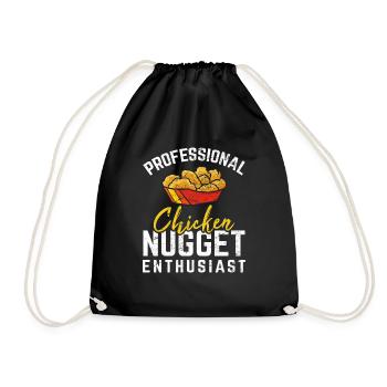 Professionnel Chicken Nugget Enthousiaste Funny Nugge - Sac de sport léger - noir - Devant