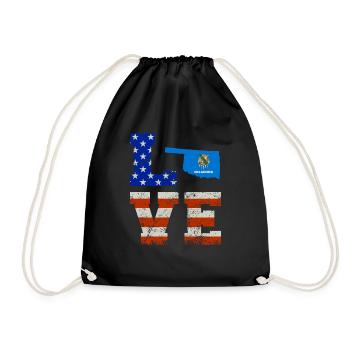 Dear oklahoma gift - Drawstring Bag - black - Front