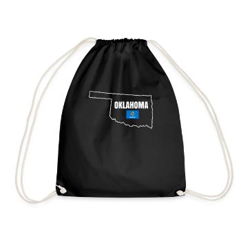 Oklahoma house gift - Drawstring Bag - black - Front