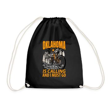 Reisendes Oklahoma geschenk - Turnbeutel - Schwarz - Vorne