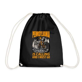 Cadeau aventureux en Pennsylvanie - Sac de sport léger - noir - Devant