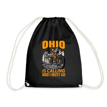 Reisendes Ohio geschenk - Turnbeutel - Schwarz - Vorne