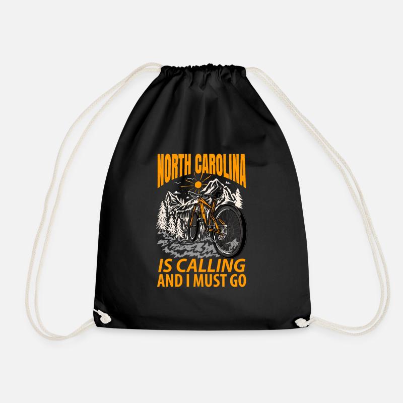 North Carolina abenteuer geschenk - Turnbeutel - Schwarz