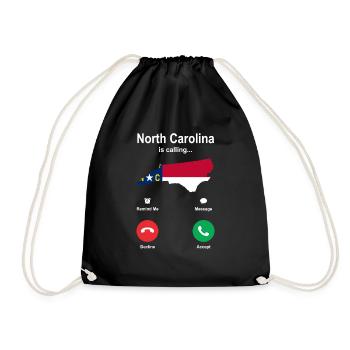 Reisen North Carolina Geschenk - Turnbeutel - Schwarz - Vorne