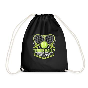 Tennis Ball Hab's Not Seen Yet Fun Sports - Drawstring Bag - black - Front