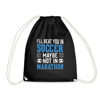 Je t’ai battu plus drôle au football - Sac de sport léger - noir - Devant