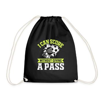 Je peux marquer des points sans passer le football amusant - Sac de sport léger - noir - Devant